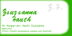 zsuzsanna hauth business card